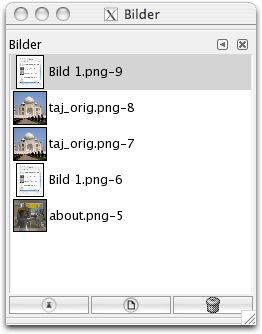 Ansicht des Dialoges Bilder